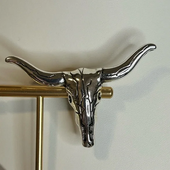 🐂 Large Bull Head Western Brooch Pin 🐂 - Picture 3 of 5